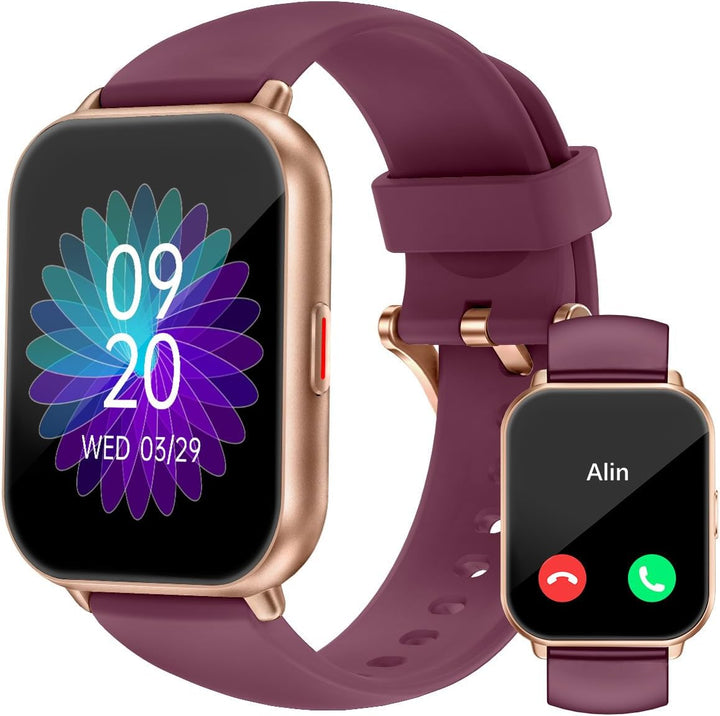 RUIMEN Smartwatch mit Telefonfunktion,Smartwatch für Damen Herren HD-Touch Screen Fitnessuhr mit SpO