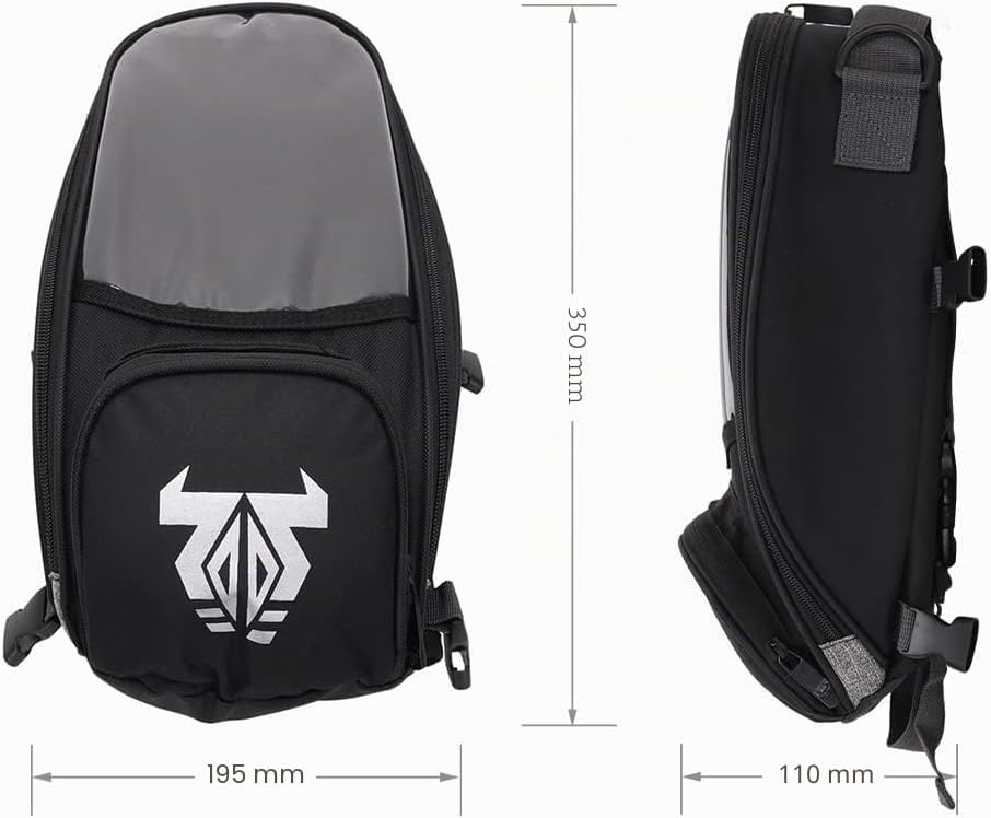 Motorrad-Tanktasche – wasserdichte Motorrad-Gepäcktasche mit starkem Magnet, grossem Fenster – Unive