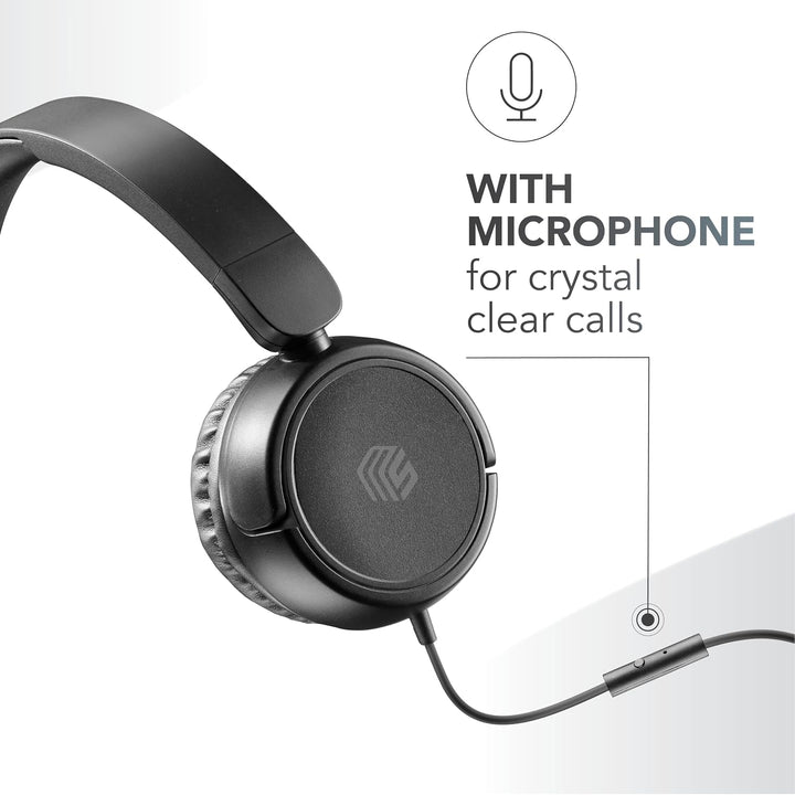 Music Sound | Bügelkopfhörer mit Kabel Over Ear Basic | On-Ear-Kopfhörer Faltbarer Kopfbügel mit 1,2