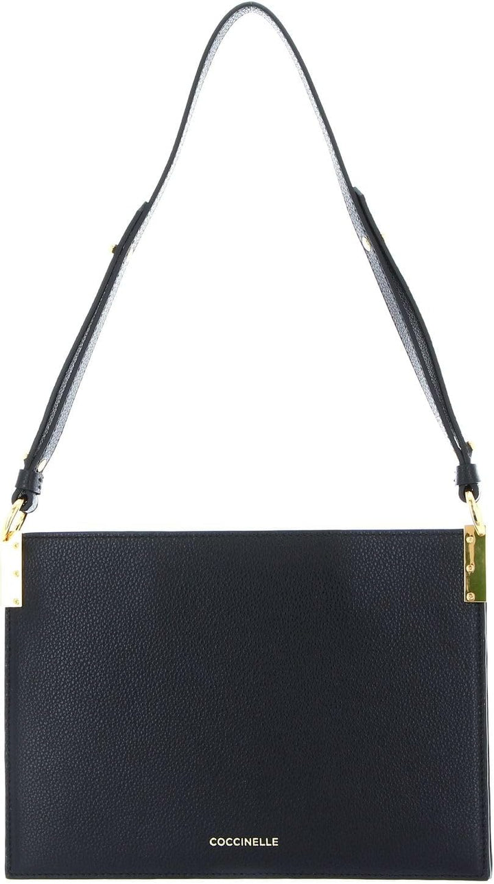 Coccinelle Delices Canvas Flat Shoulder Bag Natural/Noir