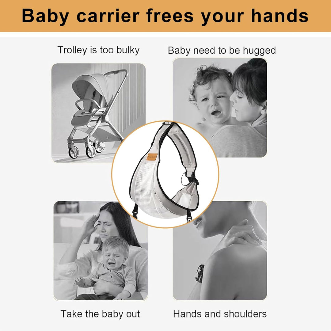 Babytragetuch,Kleinkind Trage Seitlich,Babytrage Seitlich,Verstellbare Schulter Babytrage,Multifunkt