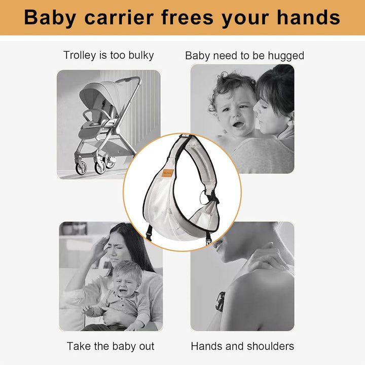 Babytragetuch,Kleinkind Trage Seitlich,Babytrage Seitlich,Verstellbare Schulter Babytrage,Multifunkt