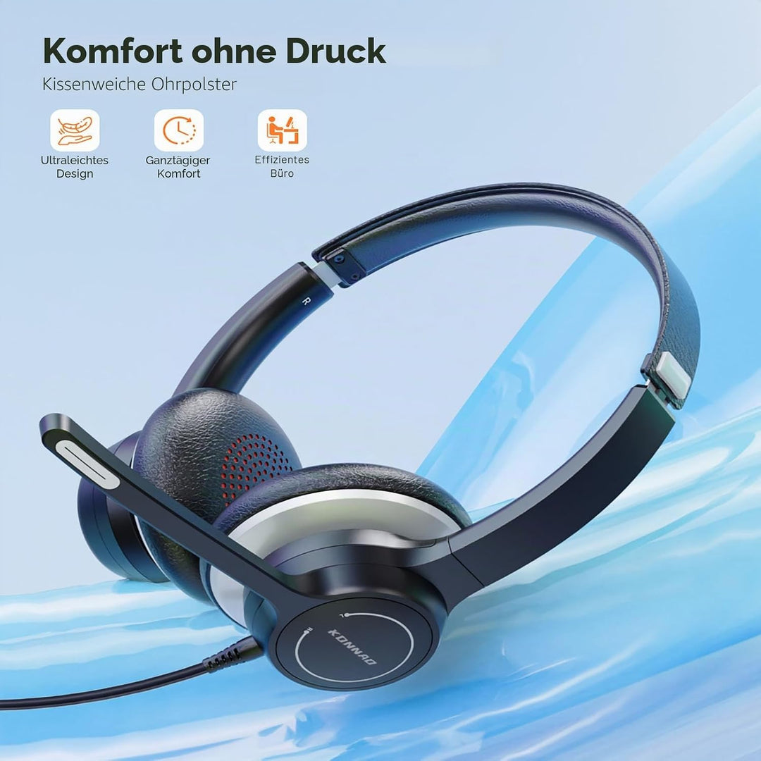 USB Headset, 3,5mm verdrahtete Headsets