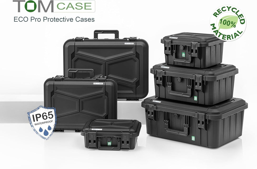TOMcase Laptop Koffer 16–18 Zoll wasserdicht - ECO Schutzkoffer für Notebook Tablet und Zubehör - St