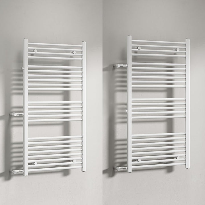 WITEN&NOCK handtuchheizkörper Badheizkörper 1200x 500 mm Designheizkörper Heizkörper Seitenanschluss