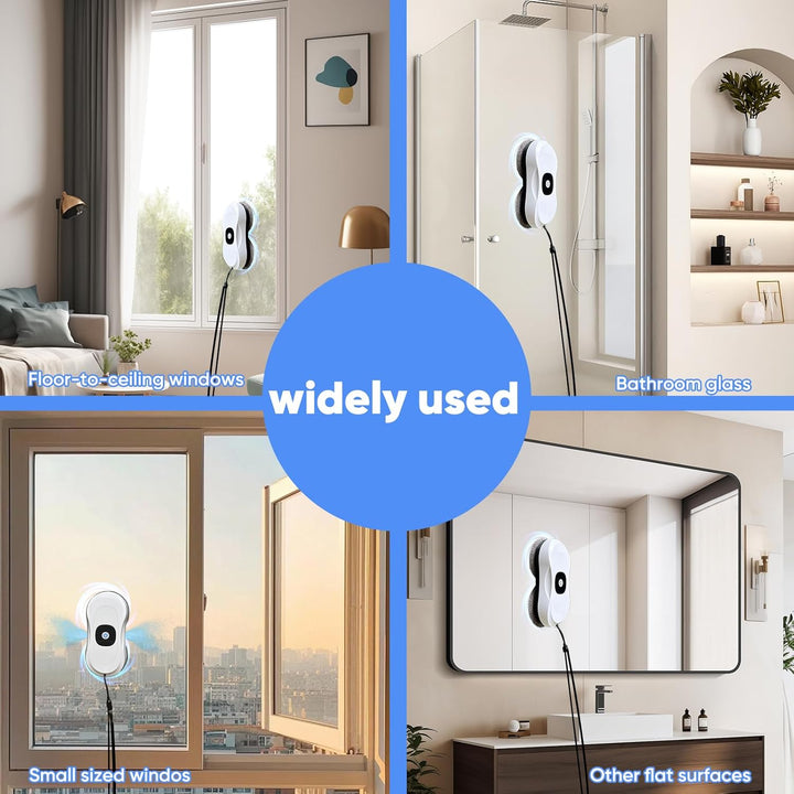 Fensterputzroboter, Elektrischer Fensterputzer mit Automatische Doppel-Sprühfunktion Fensterroboter
