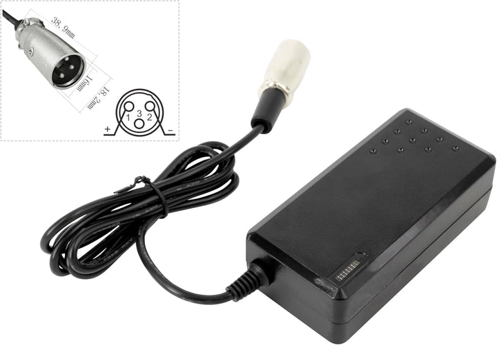 PowerSmart 2 A 29.4V Ladegerät Ersatz für RL07-16P3, passt für 24 V Akkus, mit XLR-3 Stecker