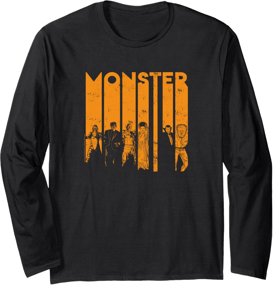 Universal Monsters Letter Group Shot Langarmshirt