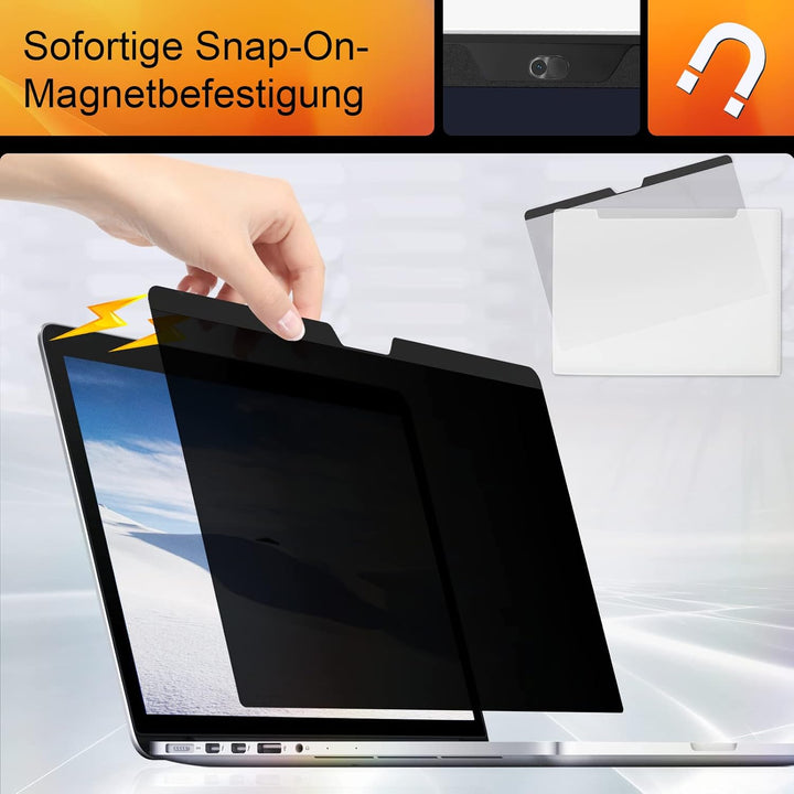Magnetischer Blickschutzfilter für MacBook Air 13,6 Zoll 2022 Model A2681, Abnehmbar Anti-Blaulicht