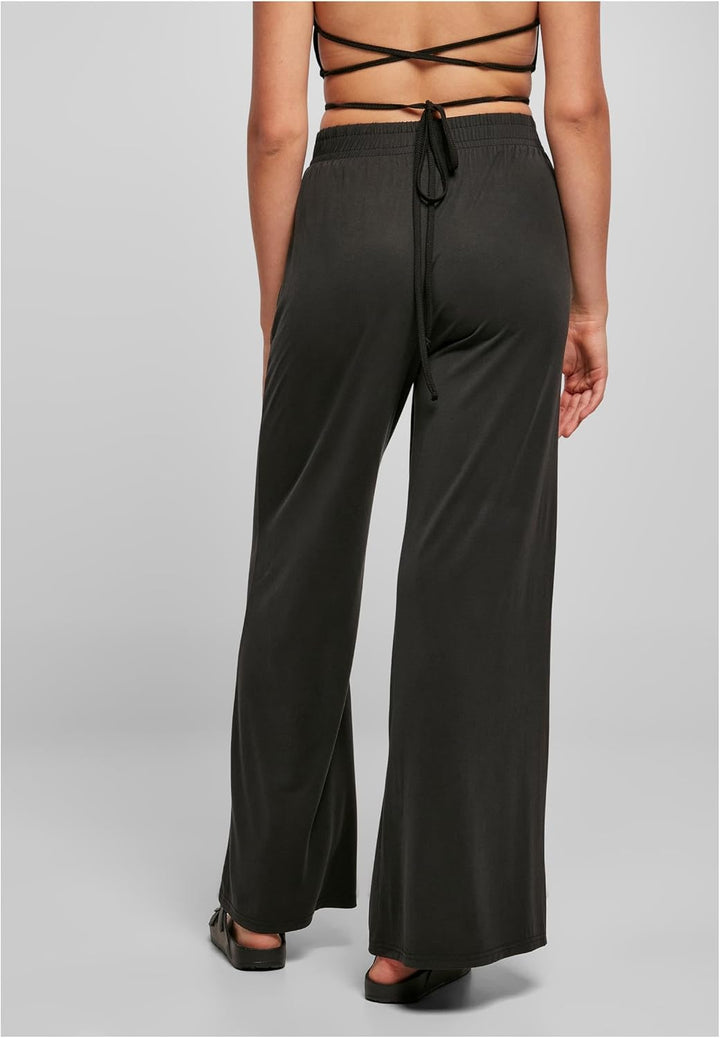 Urban Classics Damen Hose Ladies Modal Wide Leg Pants mit weitem Bein, Stoffhose für Frauen in 2 Far