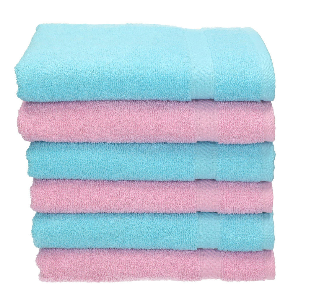 Betz 6 TLG. Handtuch Set Palermo Farbe rosé & türkis 100% Baumwolle 6 Handtücher 50x100 Farbe rosé u