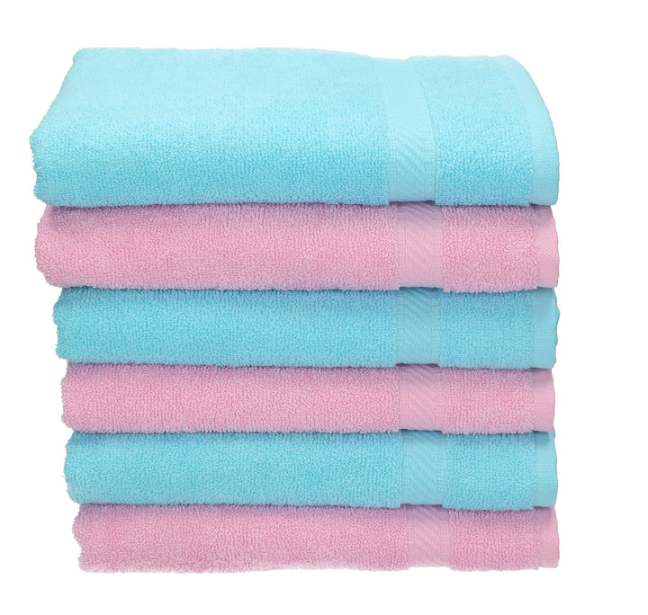 Betz 6 TLG. Handtuch Set Palermo Farbe rosé & türkis 100% Baumwolle 6 Handtücher 50x100 Farbe rosé u