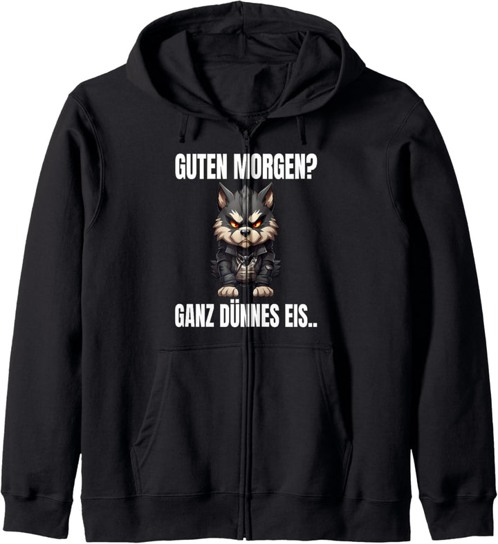 Guten Morgen Ganz Dünnes Eis Hund Deutscher Schäferhund Kapuzenjacke