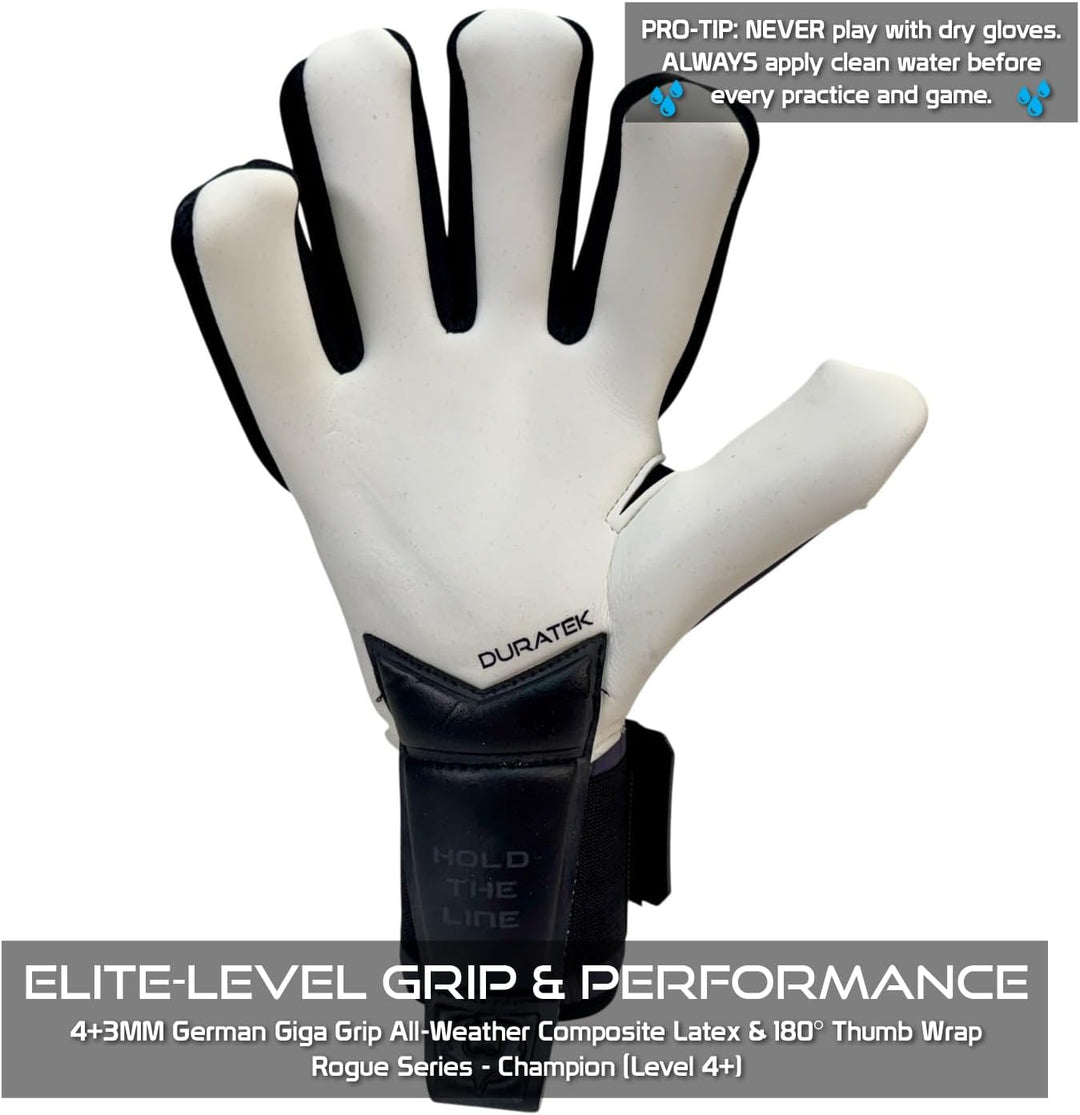Renegade GK Limitierte Auflage Rogue-Torwarthandschuhe Fingerschutz (Grössen 6-11, Level 4+) 4+3MM G