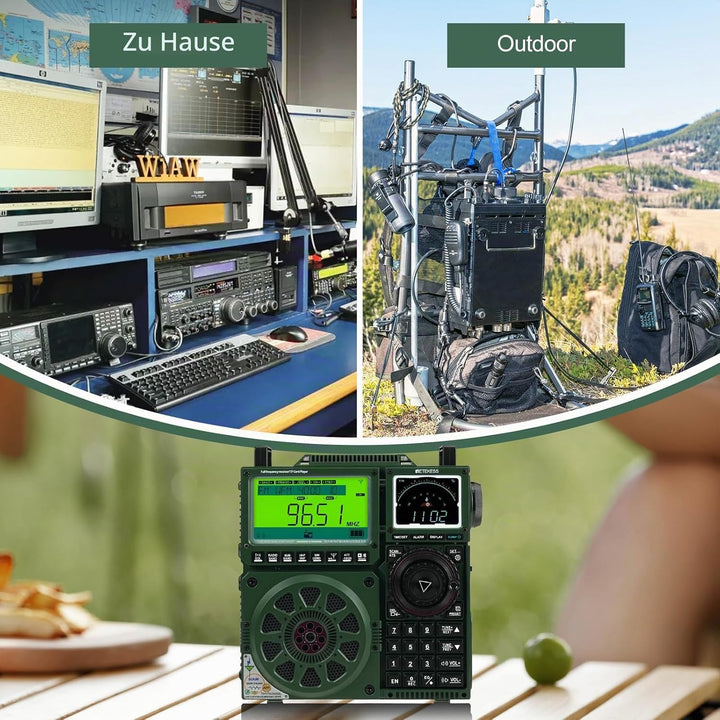 Retekess TR113 Kurzwellenradio,Vollband FM AM SW,AIR SSB,Tragbares Digitales Radio Vollband,App Remo