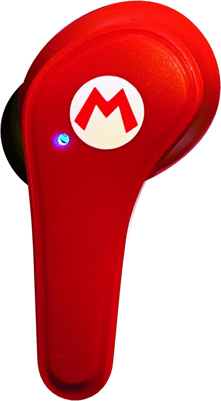 OTL Technologies Super Mario Kopfhörer, kabellos, Bluetooth V5.3, mit Ladebox, Rot Super Mario TWS E
