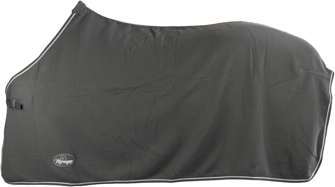 Marengos - Abschwitzdecke Economic fürs Pferd ist atmungsaktiv Fleecedecke Transportdecke grau 145cm
