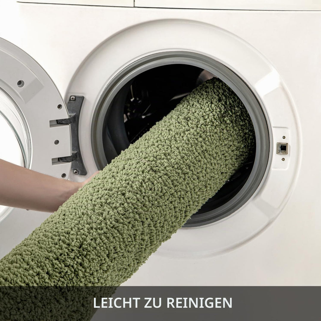 MIULEE Badematte Weiche Badteppich rutschfest Badvorleger Fussmatte Badzimmermatte Bettvorleger Flau