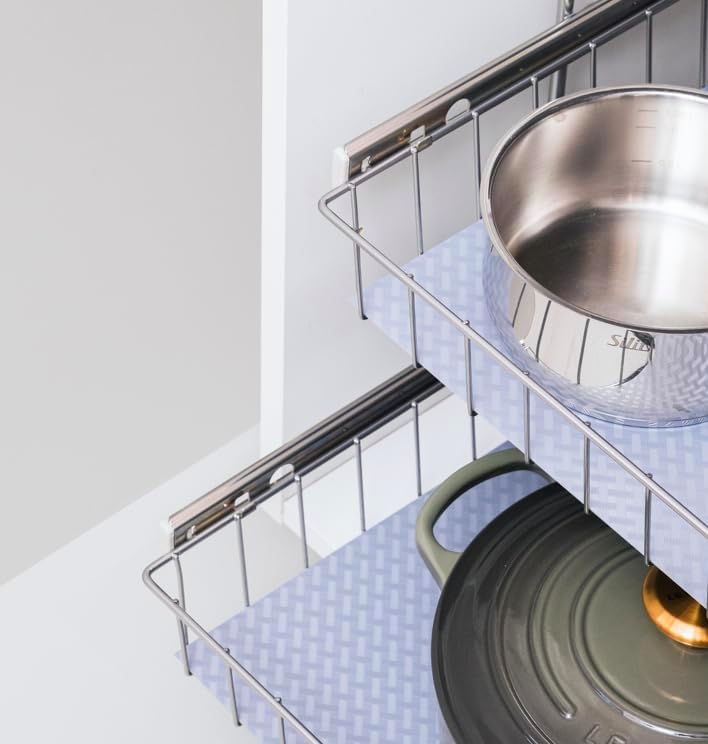 Schrankauszug Teleskopschublade Korb Kombisystem für 40cm Schrank – Premium Schrankauszug Küche zum