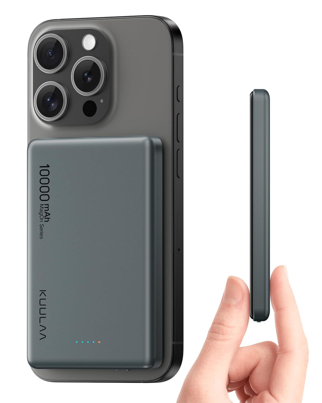 Kuulaa MagSafe Powerbank 10000 mAh,Ultradünn Power Bank mit Schnellladung 20W USB-C Ausgang/Eingang