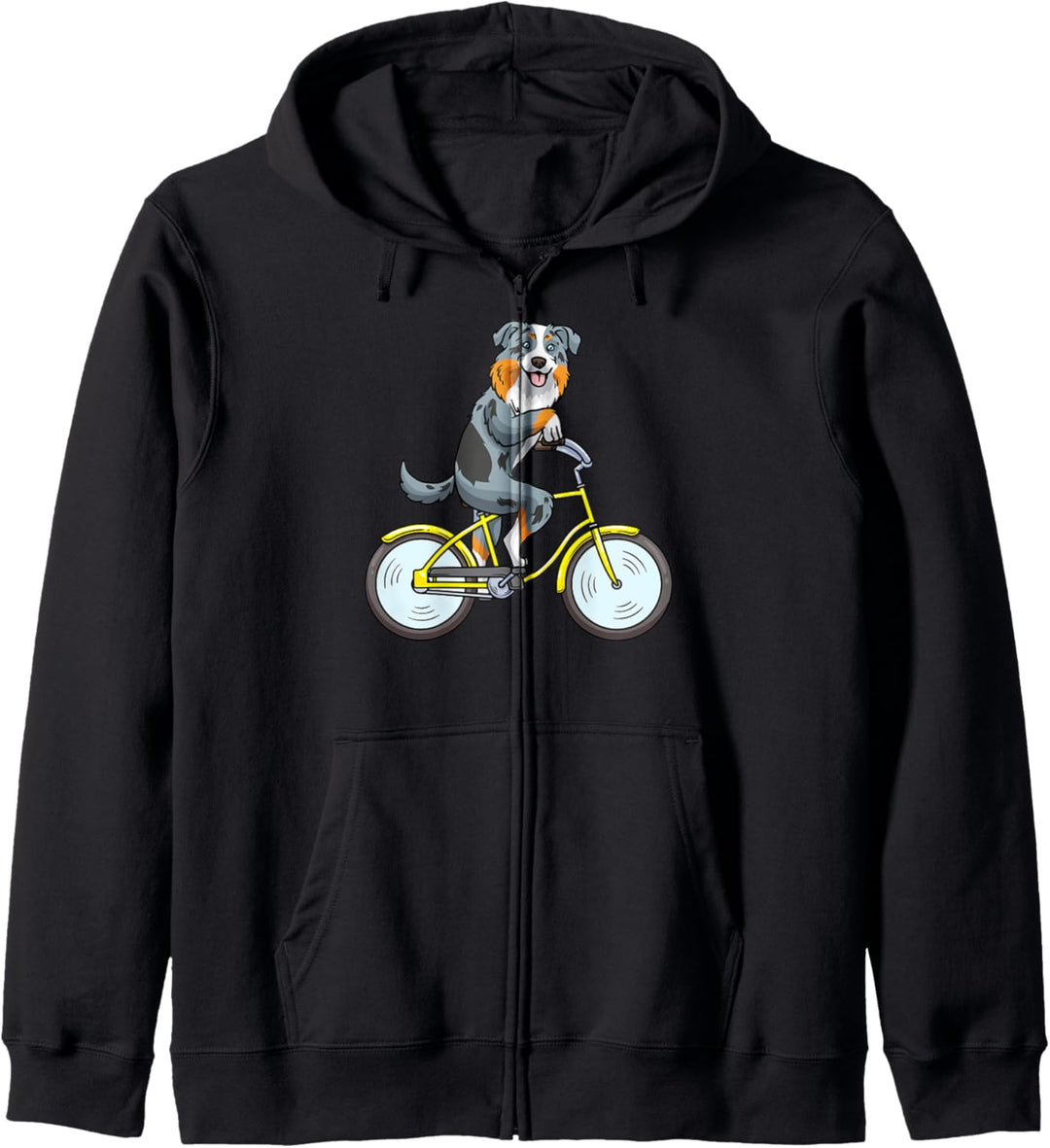 Australian Shepherd Hund Mit Fahrrad Kapuzenjacke
