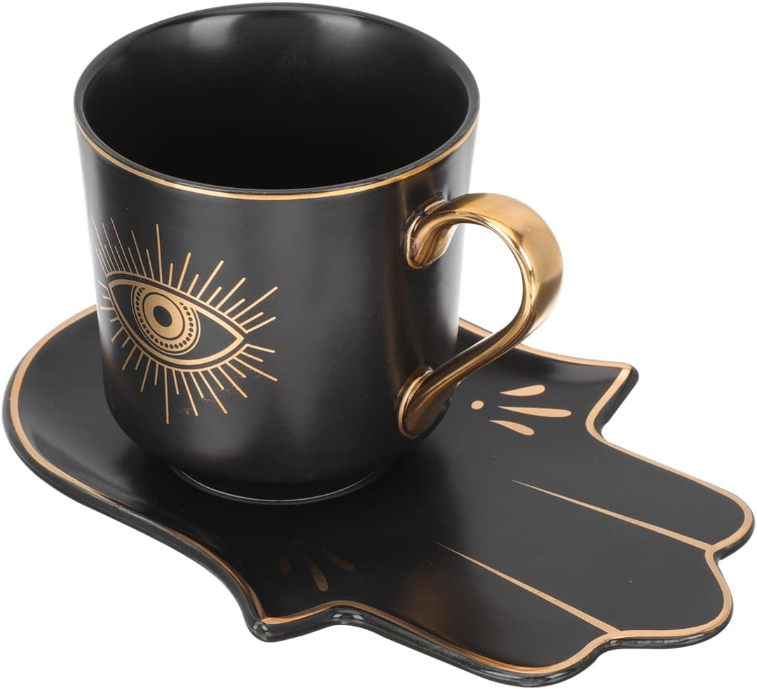 Cabilock Keramiktasse Teetasse Evil Eye Kaffeetasse Set Espresso Tasse Kaffeetasse Türkische Amulett