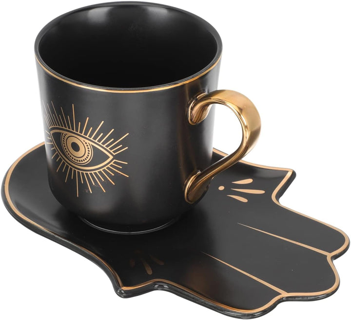 Cabilock Keramiktasse Teetasse Evil Eye Kaffeetasse Set Espresso Tasse Kaffeetasse Türkische Amulett