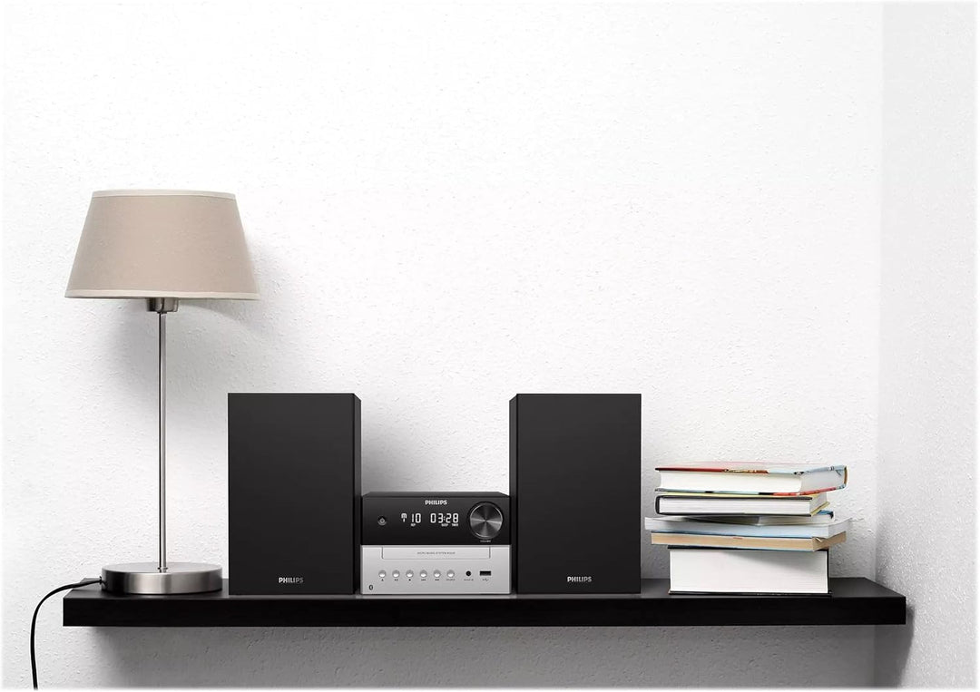 Philips M3205/12 Mini Stereoanlage mit CD und Bluetooth (UKW Radio, USB, MP3-CD, USB-Anschluss zum L