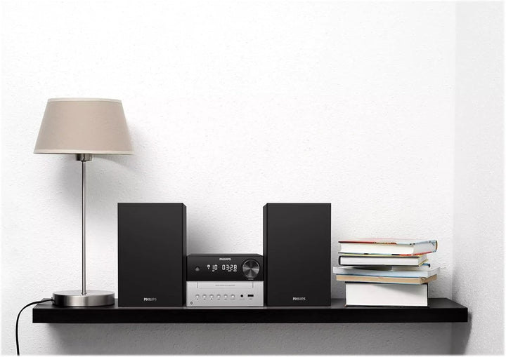 Philips M3205/12 Mini Stereoanlage mit CD und Bluetooth (UKW Radio, USB, MP3-CD, USB-Anschluss zum L
