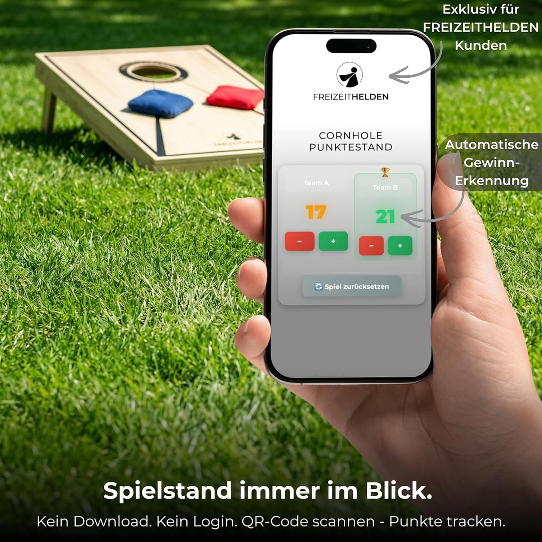 Cornhole Spiel Sackloch Outdoor - Premium Set Wurfspiel für Erwachsene &amp; Kinder