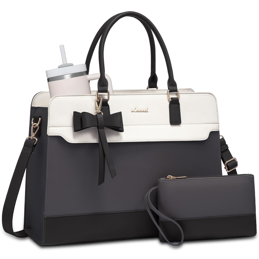 LOVEVOOK Handtasche Damen Gross, 15,6 Zoll Laptoptasche Arbeitstasche Elegant Uni Tasche Schultasche