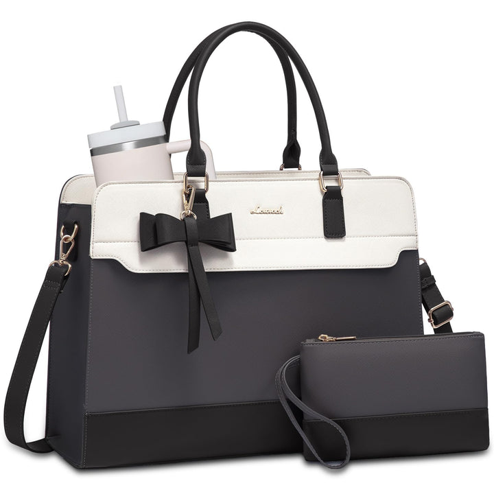 LOVEVOOK Handtasche Damen Gross, 15,6 Zoll Laptoptasche Arbeitstasche Elegant Uni Tasche Schultasche