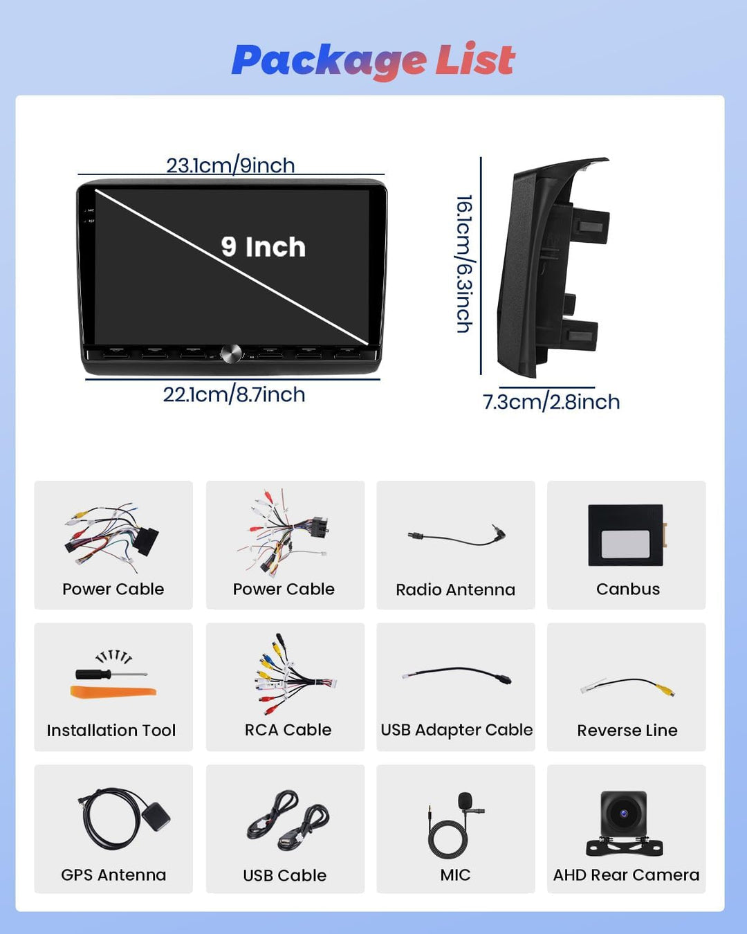 Hikity 2+64G Android 15 Autoradio für FIAT DUCATO 2010/Citroen Jumper/Peugeot Boxer, 9" IPS Touchscr