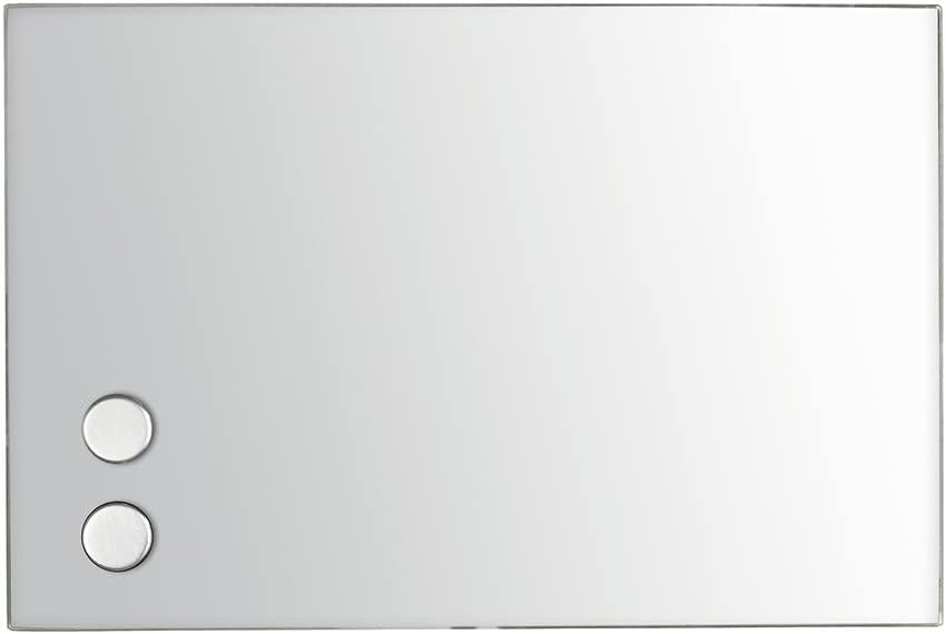 WENKO Schlüsselkasten Spiegel 20 x 15 cm - Schlüsselschrank, Spiegel-Magnettafel mit 7 Haken, Gehärt