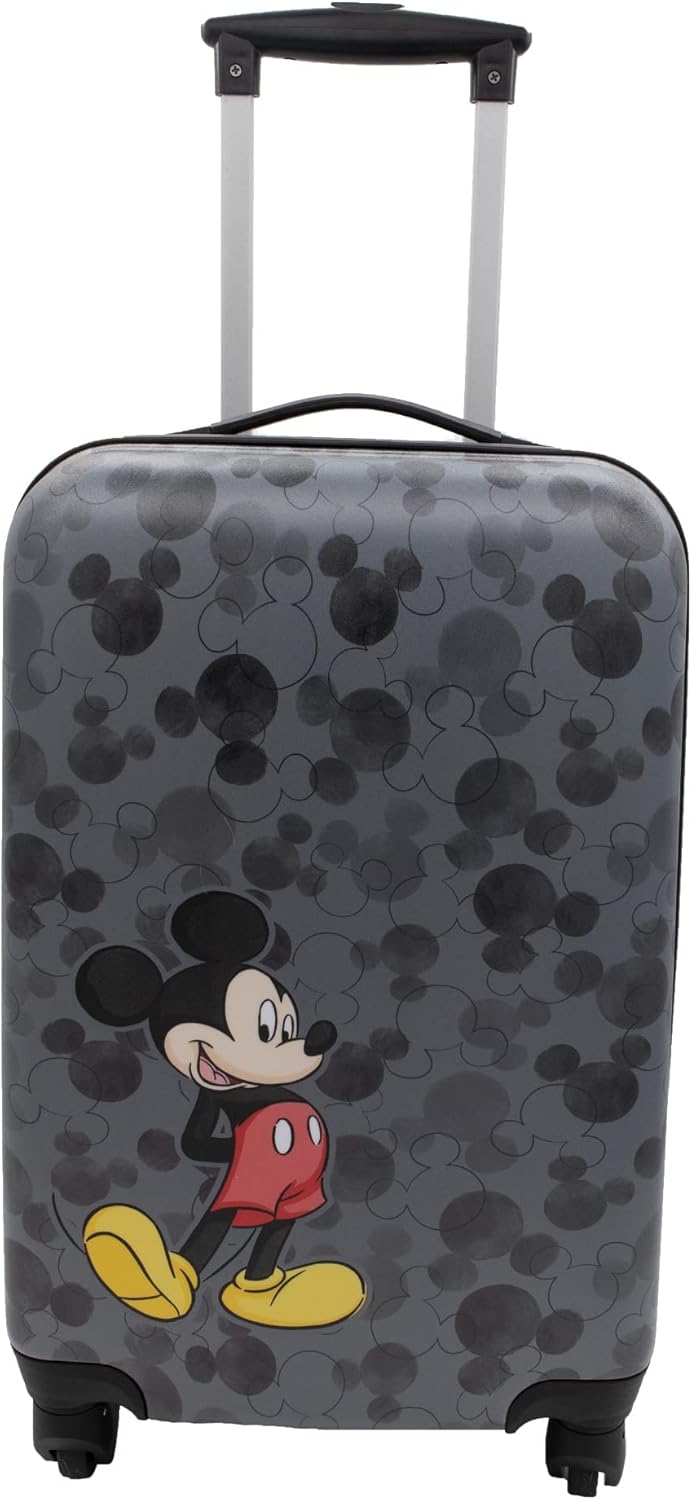 Undercover Kinder Hartschalen Trolley Handgepäck, 4 Rollen, 21 x 56 x 35 cm - 36 l, Motiv: Mickey Mo
