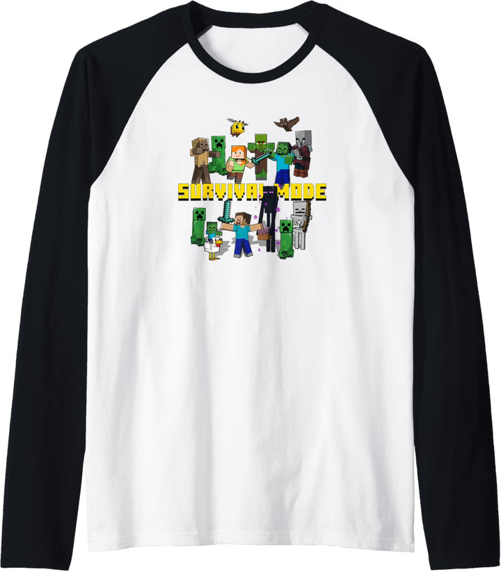 Minecraft Survival Mode Group Mashup Raglan