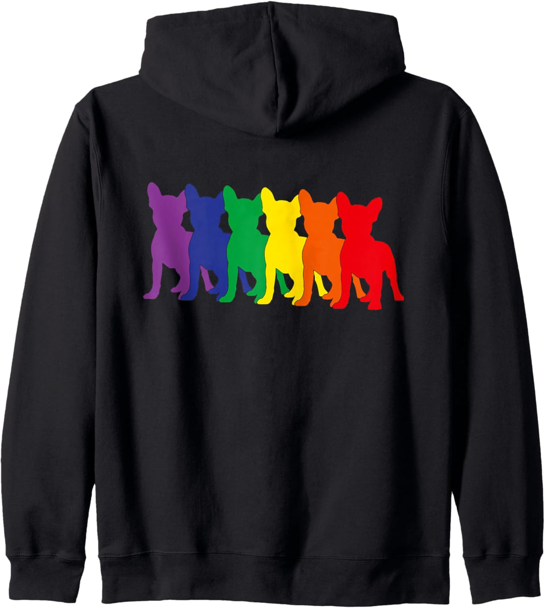 Hundesilhouetten, französische Bulldogge Kapuzenjacke