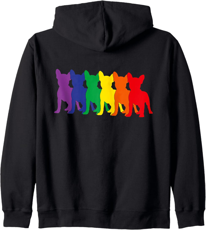 Hundesilhouetten, französische Bulldogge Kapuzenjacke