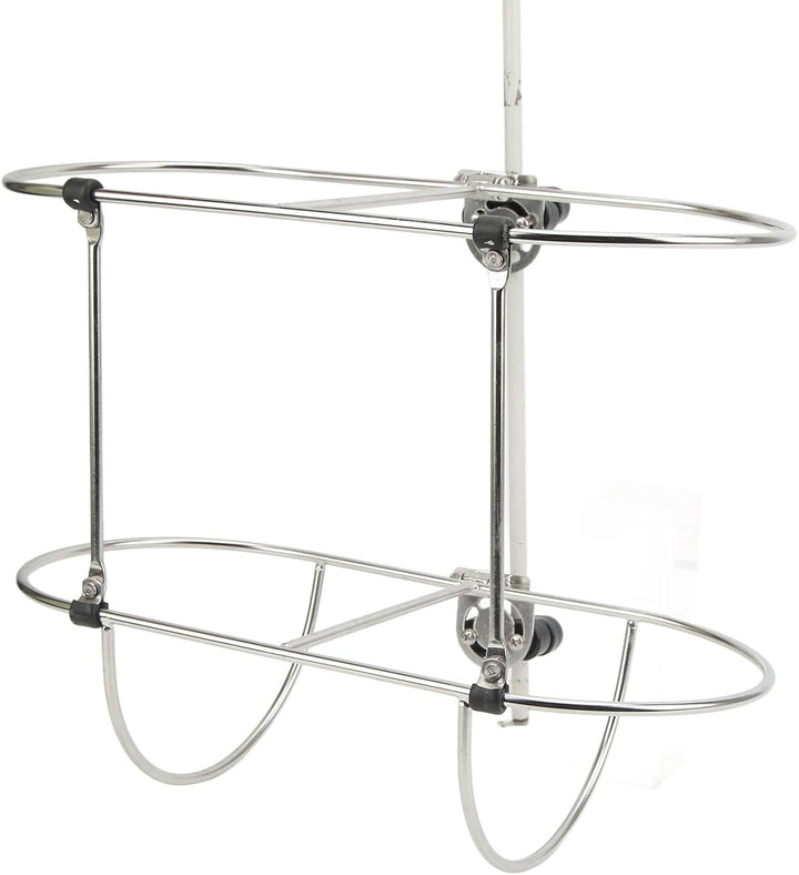 FOLOSAFENAR Boots-Fender-Rack, 2-Korb-Marine-Fender-Halter, klappbar, rostfrei, für 7-Zoll-Yacht-Fen