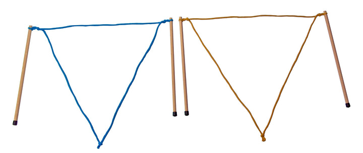 2 Paar Stäbe (33cm) Riesenseifenblasen klein + Pulver für 5L, Holz Seifenblasen Set Kinder