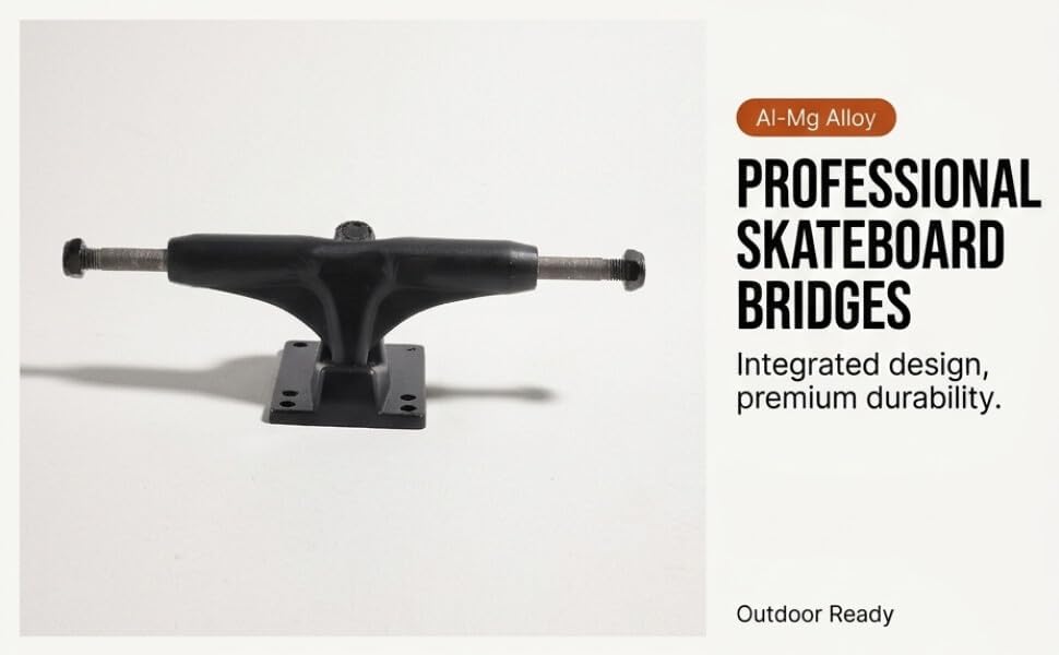 Alomejor 2 Stücke Professionelle Skateboard Brücke Bracke für Skateboard Riemenantrieb 4 Rad Longboa