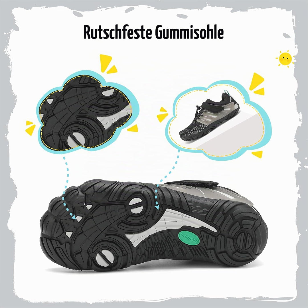 SAGUARO Jungen Mädchen Barfussschuhe Atmungsaktiv Badeschuhe für Kinder Gr.24-36 24 EU Barfuss Schwa