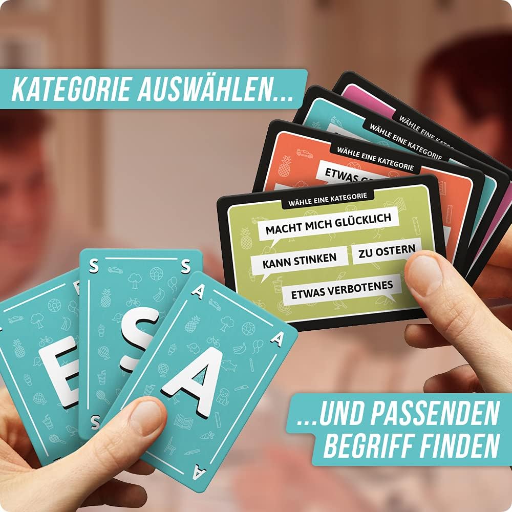DENKRIESEN Stadt Land VOLLPFOSTEN - JUNIOR-Duo - Das Kartenspiel und der Spielblock - Junior Edition