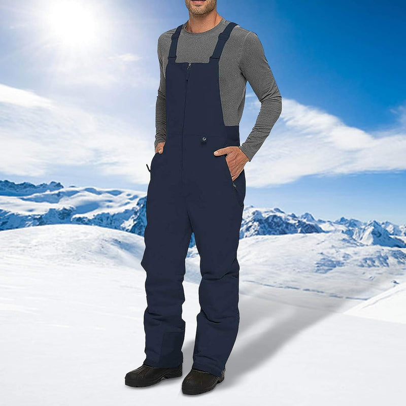 Schneehose Herren Mit Gummizug, Skihose Herren Mit Latz, Snowboardhose Wasserdicht Thermohose Warm S