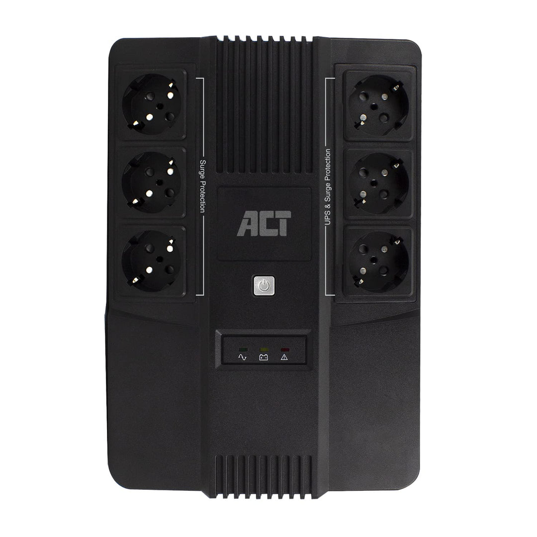 ACT Back-up USV Unterbrechungsfreie Stromversorgung Line Interactive, 600VA Batterie UPS Power Suppl