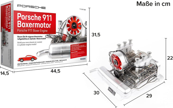 FRANZIS 67140 - Porsche 911 Boxermotor, originalgetreuer Motorbausatz des klassischen, luftgekühlten