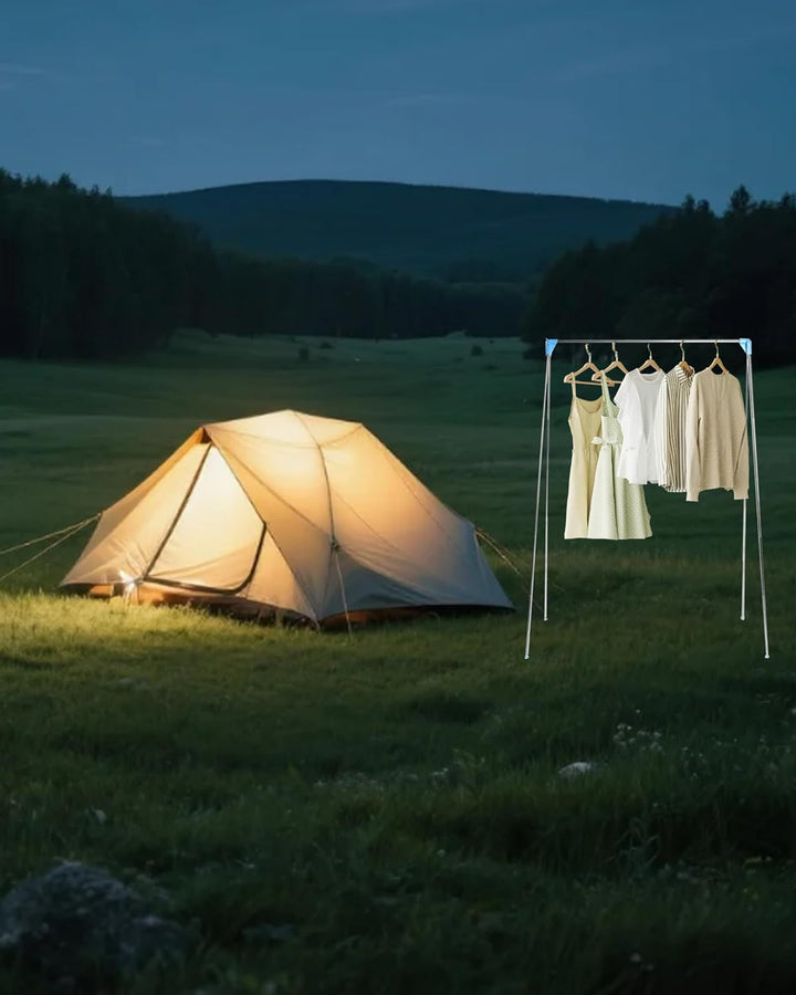Ligtchser Tragbarer Reise-Kleiderständer, zusammenklappbar, für Tanzen, Reisen, Camping, Trocknen, W
