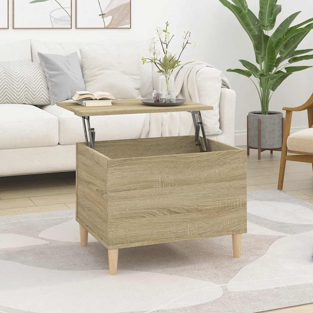 vidaXL Couchtisch Sonoma-Eiche 60x44,5x45 cm Holzwerkstoff Sonoma Eiche 60 cm, Sonoma Eiche 60 cm