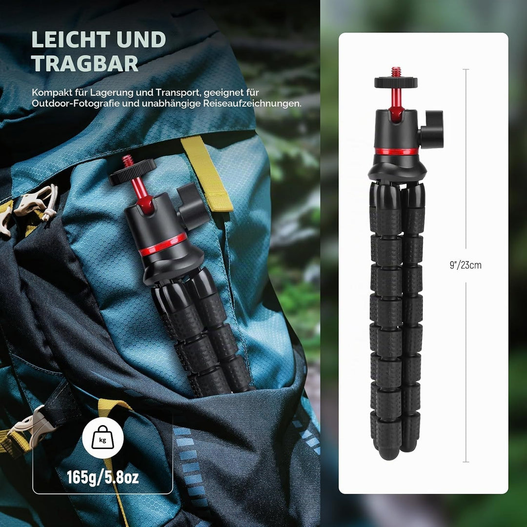 NEEWER Basic Stativ für iPhone mit Fernbedienung/Action Adapter/Telefonhalter, Telefon Stativ Stand
