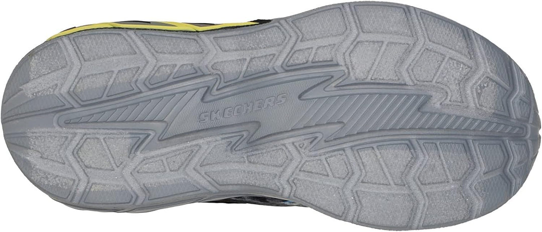 Skechers Jungen Light Storm 2.0 Sneaker 27 EU Black Textile Synthetic Blue Yellow Trim, 27 EU Black